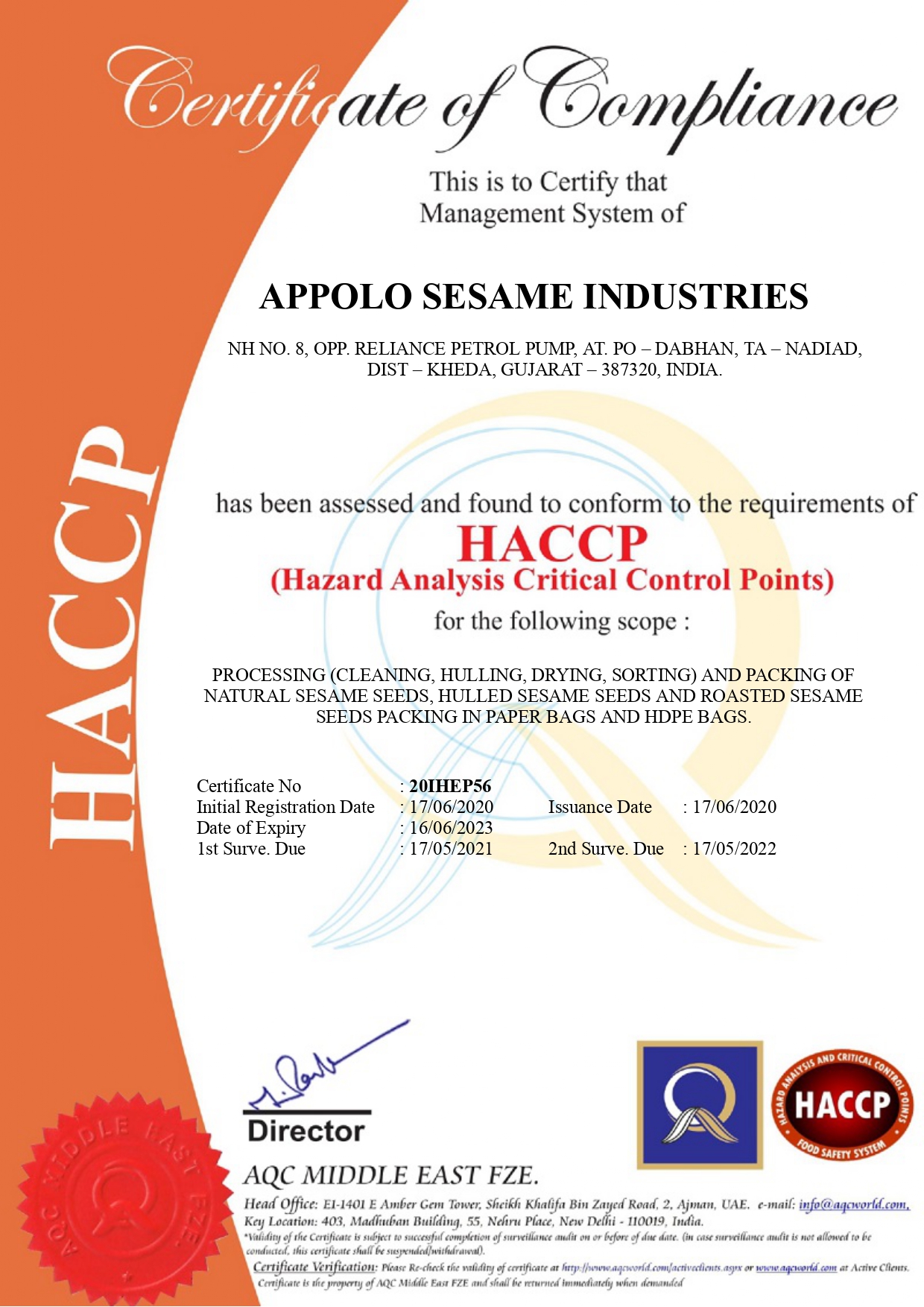Appolo ISO Certificates